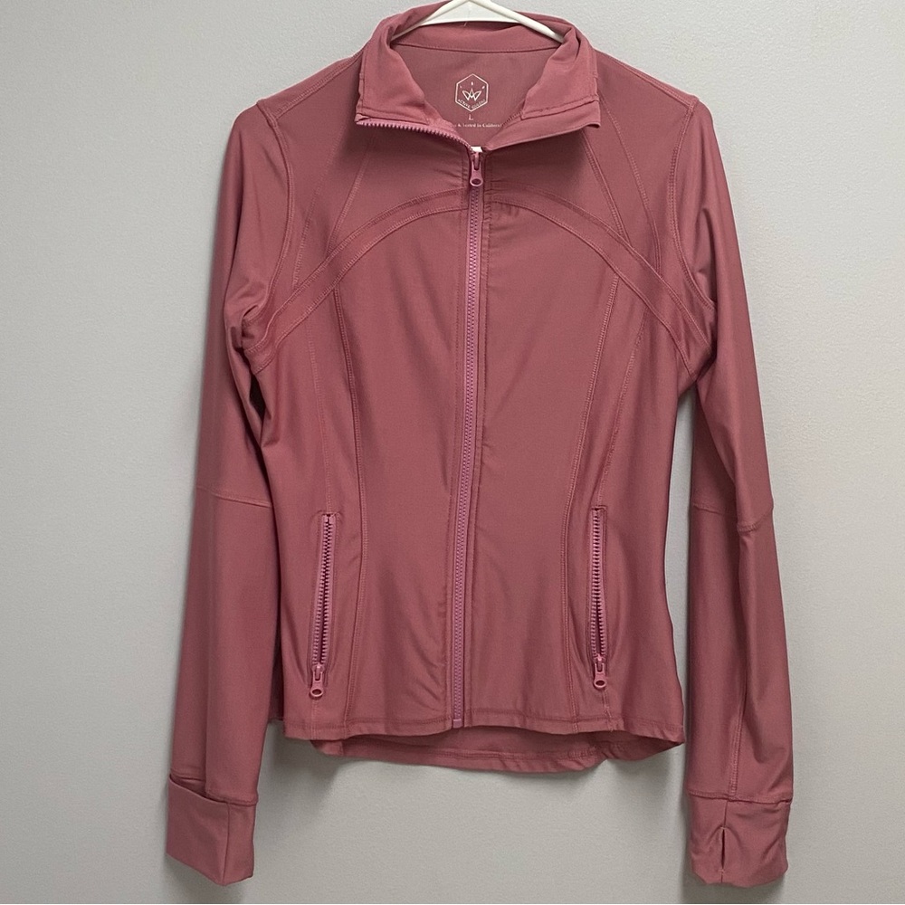 ACTIVE QUEENS Women's Rose Pink Athletic Jacket size large